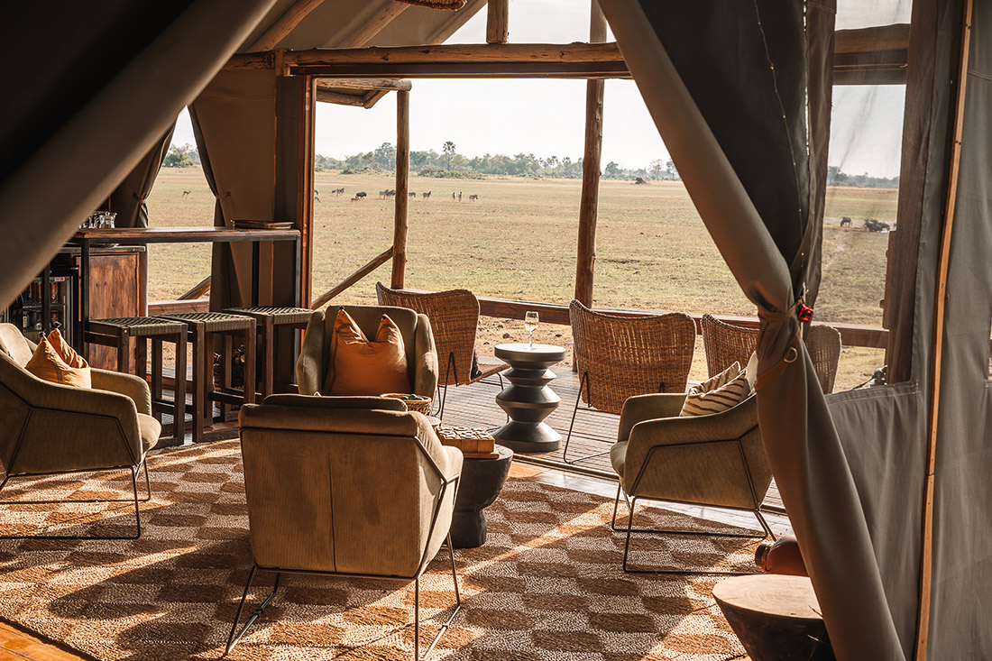 Mokolwane en Delta Okavango