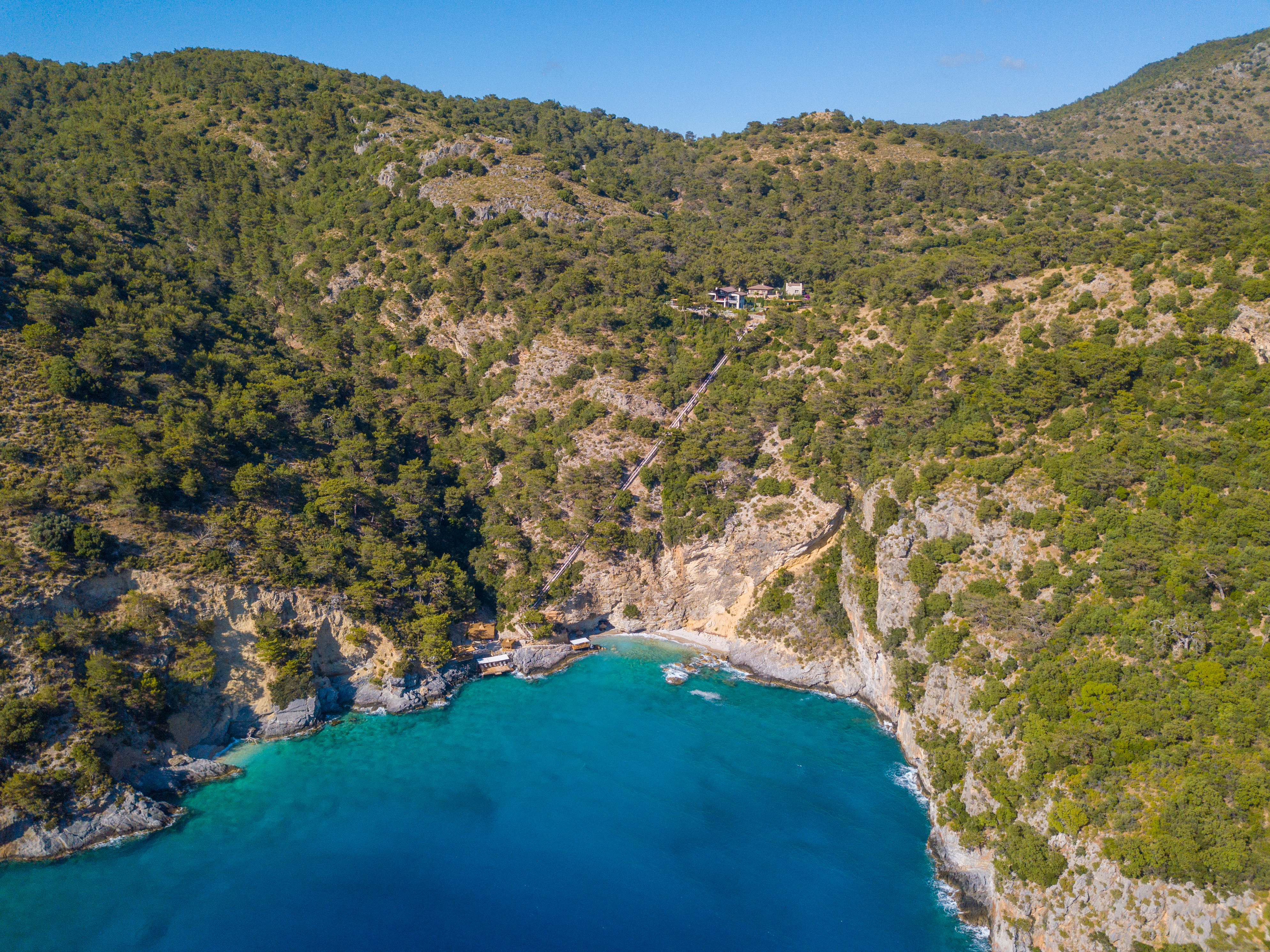 Gokce gemile private bay funiculaire estate aerial