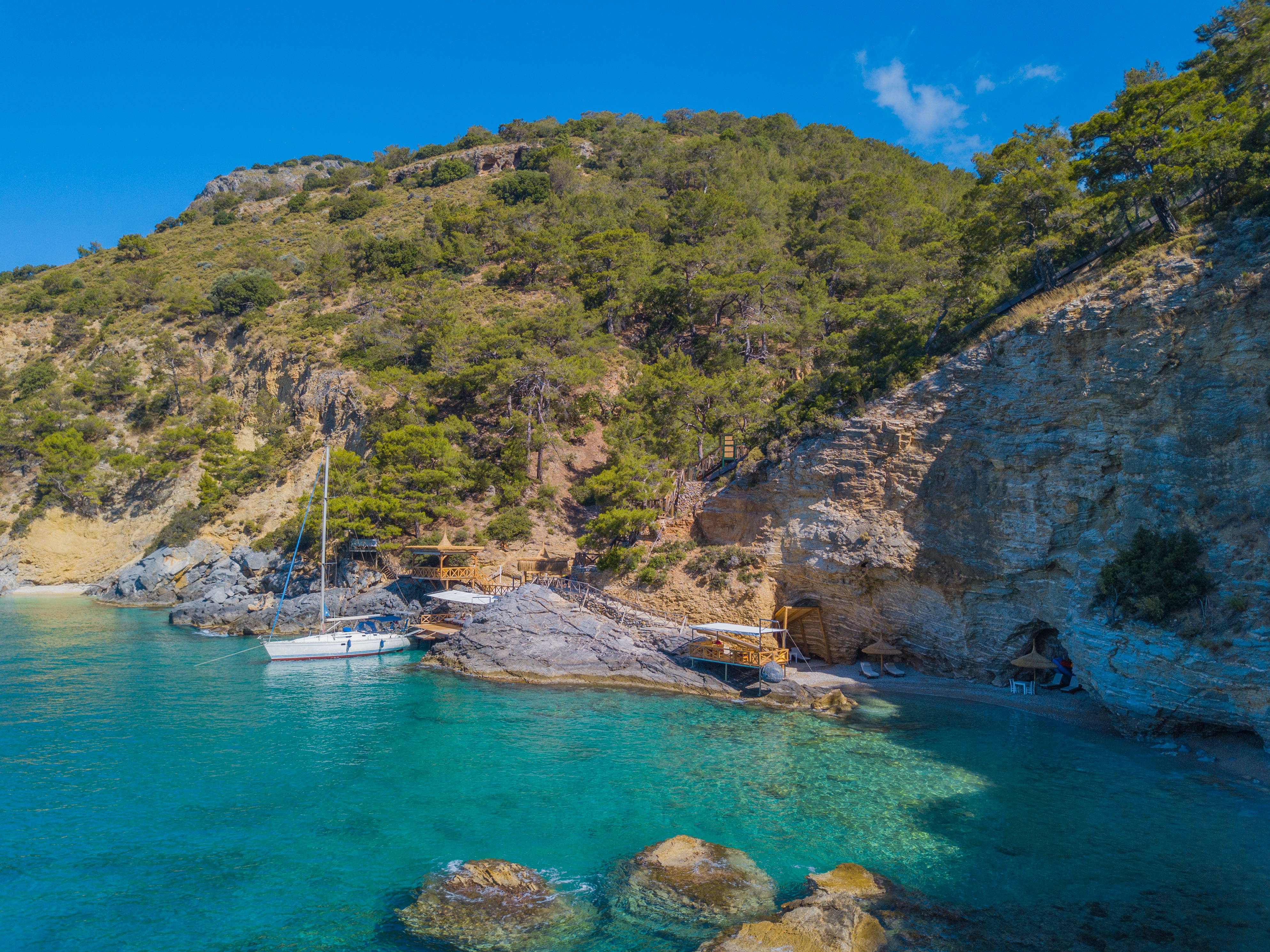 Gokce gemile waterfront deck and cave bay