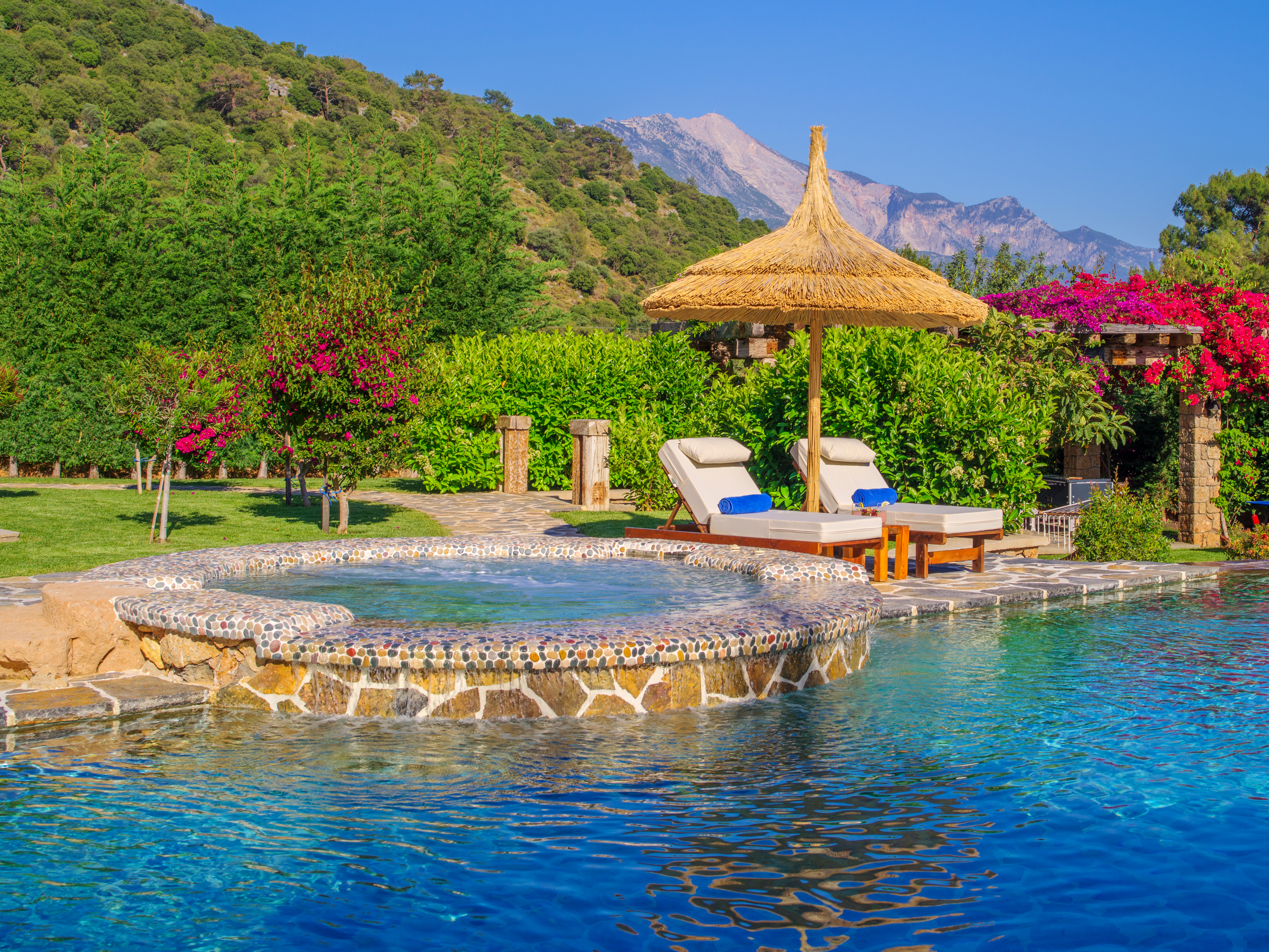 Villa elmali spa pool garden mountain