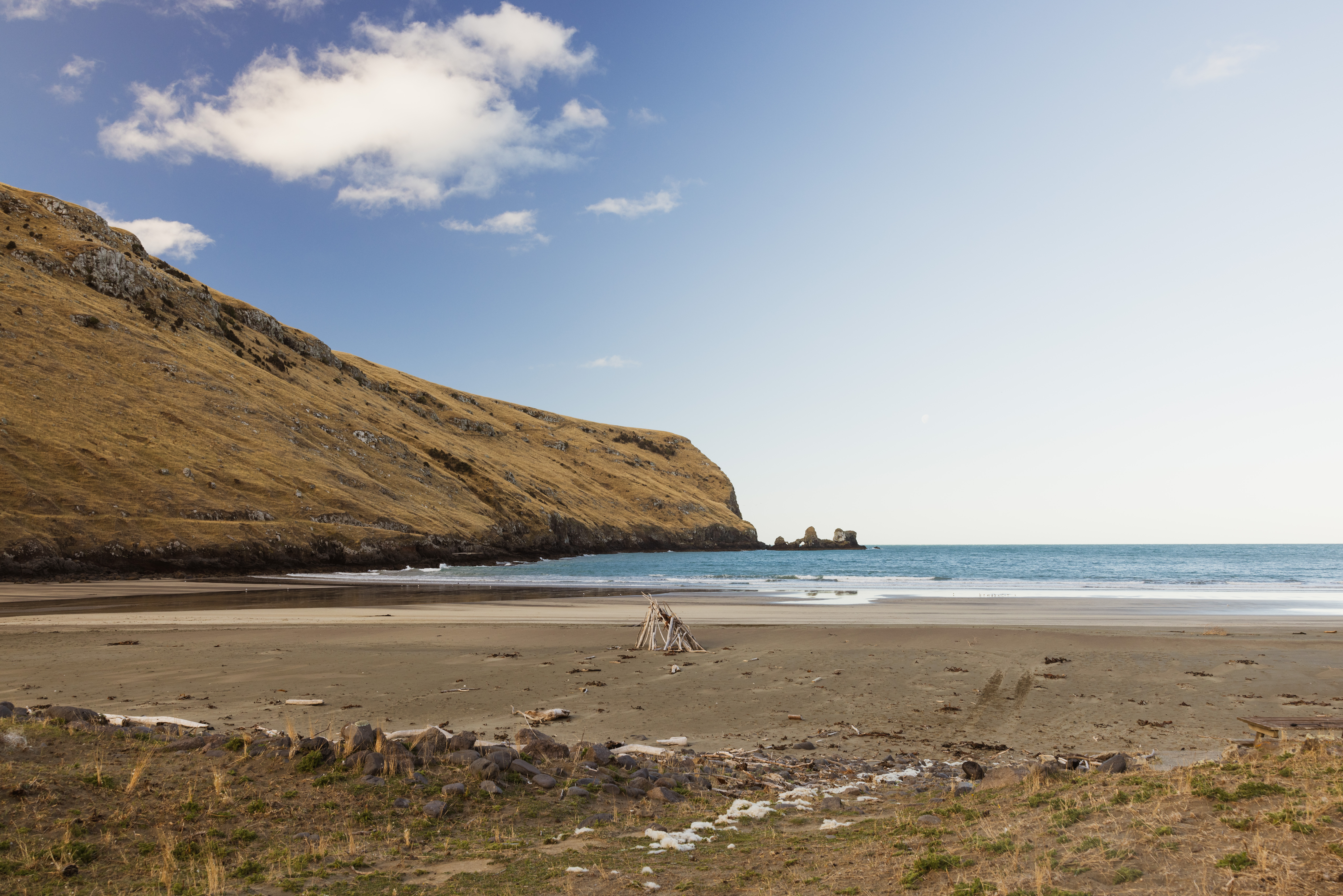 Lavericks Bay en Akaroa y Península de Banks